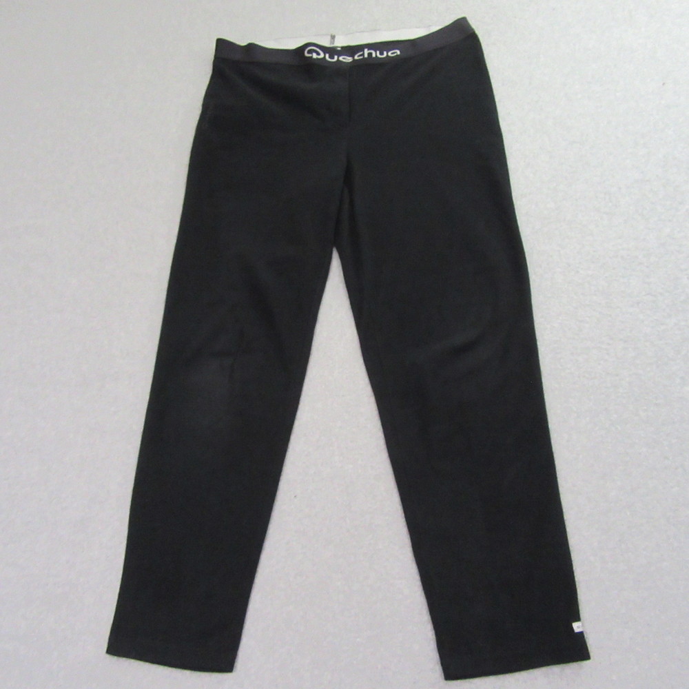 Quechua Mens‎ Stratermic Pants M Black Baselayer Fleece Pull On 100%
